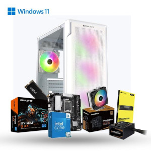 Best For Gaming and Editing | Intel Core i5 14600K | 16GB DDR5 Ram | 500GB Nvme SSD | 650W 80+ Power Supply Prebuild CPU Tower PC with 3 Year Warranty